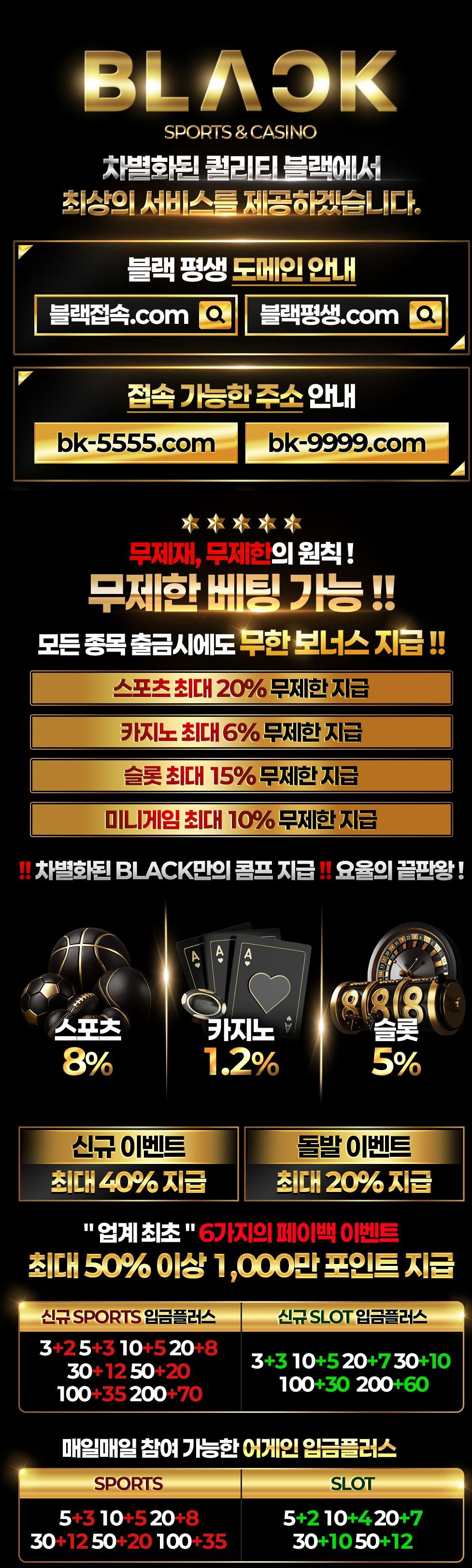 신규첫충 40퍼 또는 3+2 5+3 10+5 20+8 30+12 50+20 100+35 200+70 / 무제한20% 매충10%